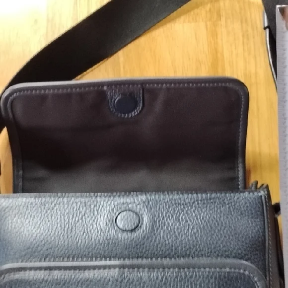 Coach Sullivan Flap Crossbody Bag Blue Leather - Picture 4 of 15